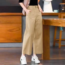 ZANZEA Korean Office Straight Long Pants Women Summer Solid Double Buckle Mid-rise Pantalon 2024 Vintage Loose Wide Leg Trousers