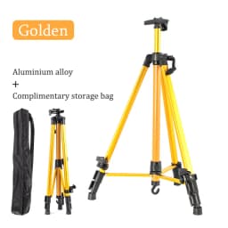 Aluminum Alloy Easel,Portable Shrinkable Folding Drawing Board Stand,Height Adjustable Tripod,Art Supplies 6 Colors 155cm Height