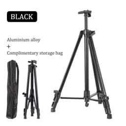 Aluminum Alloy Easel,Portable Shrinkable Folding Drawing Board Stand,Height Adjustable Tripod,Art Supplies 6 Colors 155cm Height