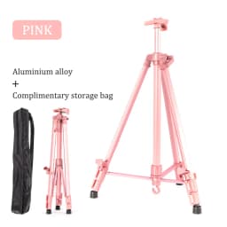 Aluminum Alloy Easel,Portable Shrinkable Folding Drawing Board Stand,Height Adjustable Tripod,Art Supplies 6 Colors 155cm Height