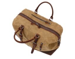 WaterProof Waxed Canvas Leather Men Travel Bag Hand Luggage Bag Carry On Large Tote Vintage Men Duffle Weekend Bag Big Overnight