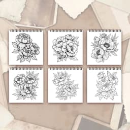 30 Sheets Adult Spiral Colouring Book, 8.3x 8.3 inch 100gsm Thick Paper, Perfect for Back to School Gifts, Christmas Gifts