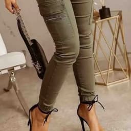New Spring Autumn Slim Casual Cotton Green Khaki Woman Pant Pencil Fashion Workwear Pants Women Cargo Trousers Women 26211