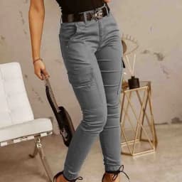 New Spring Autumn Slim Casual Cotton Green Khaki Woman Pant Pencil Fashion Workwear Pants Women Cargo Trousers Women 26211