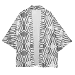 Geometric Patterns Japanese Kimono Summer Beach Graphic Street Haori Hanfu Men & Women 2024 Trendy Harajuku Asia Japan Clothing
