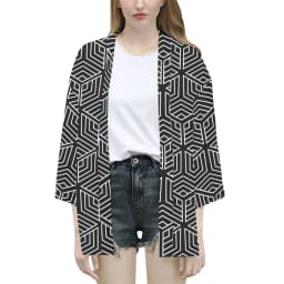 Geometric Patterns Japanese Kimono Summer Beach Graphic Street Haori Hanfu Men & Women 2024 Trendy Harajuku Asia Japan Clothing