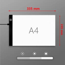 LED copying board, copy table 3-level dimming board, drawing puzzle toy, gift, dimmable children's Painting board