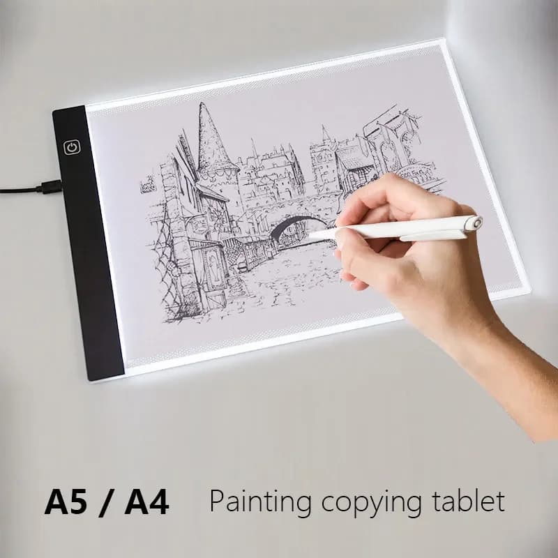 LED copying board, copy table 3-level dimming board, drawing puzzle toy, gift, dimmable children's Painting board