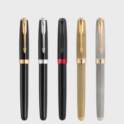JINHAO 75 Ballpoint Pen Metal Black Red Replaceable Refill Financial Office Student Writing Supplies School Stationery Pens