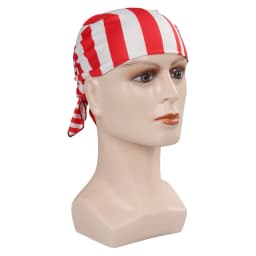 Buggy Anime Live Action TV One Cosplay Piece Fantasia Pirate Cap Hat Scarf Headband Accessory Halloween Carnival Props