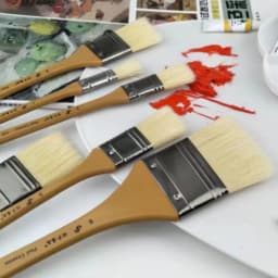 6 Single Bristle Hard Brush Brush, Fine Art Painting Gouache Watercolor Paint Oil Painting Special Row Brush, Shading Brush