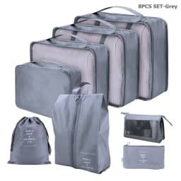 8/6pcs Set Travel Storage Bag Large Capacity Luggage Clothes Sorting Organizer Suitcase Pouch Case Essentials Shoes Packing Cube