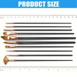 12/24pcs Professional Artist Painting Brush Oil Painting Watercolor Set For Oil, Acrylic, Canvas, Gouache,Includes Fine Detail