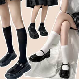 Lolita Ladies Girls Warm Student Girls Cosplay Socks Sexy Black White Soild Color Long Sock Women Over Knee Thigh High Stockings