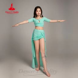 Belly Dance Costume Set Children's Elegant and Comfortable Practice Clothes Girls' Oriental Dance Professional Training Clothes