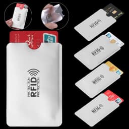 5pcs Anti-theft RFID Card Holder Colorful Aluminium Reader Lock Protect Case Cover Safety Passport Protector Sleeves