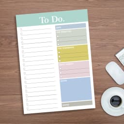 1pc To-Do Notepad - 50 Sheet Daily Planner Notepad, 5.1x7.1 Inch, Tear-Off Notepad, Home, Office, Memo, Notebook, Back to School