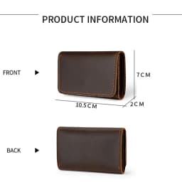 Cowhide Purse Headphone Holder Vintage Leather Wallets Coin Purses Portable Data Cable Headphone Storage Bag Case Card Holder