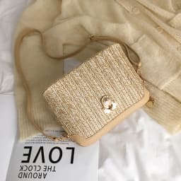 Straw Woven Messenger Bag Casual Shell Summer Beach Women Crossbody Handbags Female Shoulder Cross Body Boho Bag