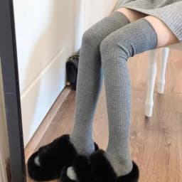 Ladies Women Knitted Thigh-High Over the Knee Socks Solid Color Winter Long Stockings Women Girls Warm Hosiery Socks Gifts