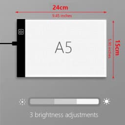 A4/A5 LED copying board, 3-level dimming copy table, drawing puzzle toy, gift, dimmable children's Painting board