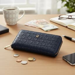 CH Women's Solid Colour Long Wallet Niche Design Fashion Simple Large Capacity Bag Luxury Temperament Vintage Classic Wallet
