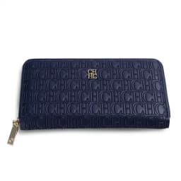 CH Women's Solid Colour Long Wallet Niche Design Fashion Simple Large Capacity Bag Luxury Temperament Vintage Classic Wallet