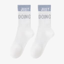 1 Pair Trendy Stretch High Tube Socks High Elasticity Lady Sports Socks Breathable Sweat Absorption For Adult