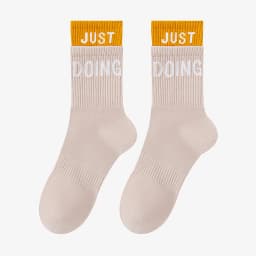 1 Pair Trendy Stretch High Tube Socks High Elasticity Lady Sports Socks Breathable Sweat Absorption For Adult