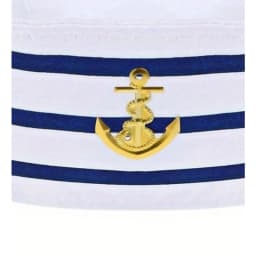 PESENAR Sailor Hat Navy Blue Yacht Blue Captain Cap White Sail Cap for Clothing Accessories for Adults