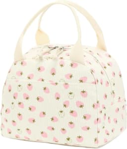 Corduroy Lunch Bag Thermal Insulation Lunch Box Storage Handbag Multifunctional Kid School Cooler Bag Picnic FoodPouch Loncheras