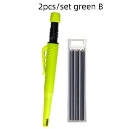 Solid Carpenter Pencil Set 2.8mm Deep Hole Mechanical Pencil Marker with Built in Sharpener for Carpenter Woodworking Architect