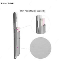 Cell Phone Card Holder Slim Adhesive Sticker Fashion Mobile Phone Mini Wallet Case Credit Cardholder Pocket Portable Money Bag