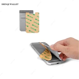 Cell Phone Card Holder Slim Adhesive Sticker Fashion Mobile Phone Mini Wallet Case Credit Cardholder Pocket Portable Money Bag