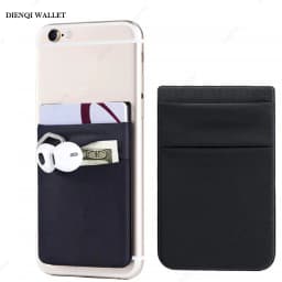 Cell Phone Card Holder Slim Adhesive Sticker Fashion Mobile Phone Mini Wallet Case Credit Cardholder Pocket Portable Money Bag