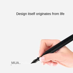 Titanium Nib Black Samurai Fountain Pen Refillable 0.5mm Nib Smooth Ink Pens Tree Texture Metal Fountain Pen Writing Supplies