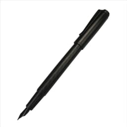 Titanium Nib Black Samurai Fountain Pen Refillable 0.5mm Nib Smooth Ink Pens Tree Texture Metal Fountain Pen Writing Supplies