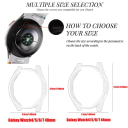 Soft TPU Watch Case for Samsung Galaxy Watch 4 5 6 7 40mm 44mm Protective Cover Shockproof Anti-Scratch Full Protective