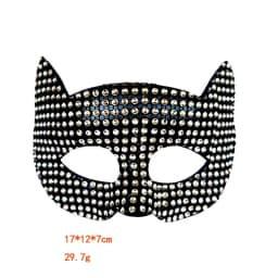 Shiny Cat Ear Masks Cosplay Halloween Party Costume Accessories Long Gloves Sexy Bling Kitten Half Masks