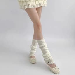 1 Pair Women Leg Warmer Japanese Lolita Long Socks Wool Knitted Foot Cover Arm Warmer Autumn Winter Crochet Heap Sock Boot Cuffs