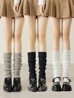 1 Pair Women Leg Warmer Japanese Lolita Long Socks Wool Knitted Foot Cover Arm Warmer Autumn Winter Crochet Heap Sock Boot Cuffs