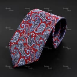 New Design Business Paisley Men Tie Red Blue Green Purple Slim Skinny 6cm Necktie Luxury Jacquard Wedding Party Cravat Accessory