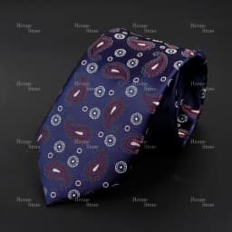 New Design Business Paisley Men Tie Red Blue Green Purple Slim Skinny 6cm Necktie Luxury Jacquard Wedding Party Cravat Accessory