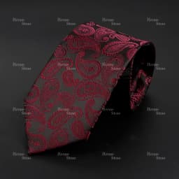 New Design Business Paisley Men Tie Red Blue Green Purple Slim Skinny 6cm Necktie Luxury Jacquard Wedding Party Cravat Accessory