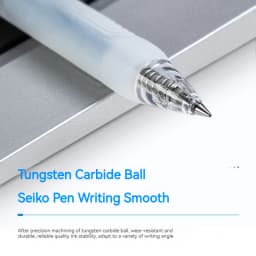 Deli-5Pcs Retractable Gel Pen,Black Ink Ballpoint for Writing,Office and School Supplies,Stationery,0.5mm