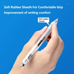 Deli-5Pcs Retractable Gel Pen,Black Ink Ballpoint for Writing,Office and School Supplies,Stationery,0.5mm