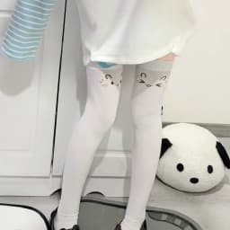 Japanese Kawaii Expression Thigh Socks White Print Long Socks JK Harajuku Over Knee Thigh High Stockings Y2K Cosplay Socks