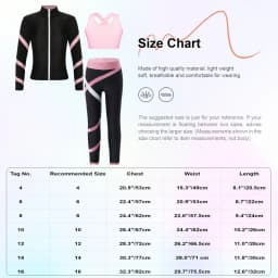Teen Girls Figure Skating Sports Suit 3Pcs Bra Tops Shorts Leggings Jacket Set for Workout Gymnastics Fitness Yoga Training