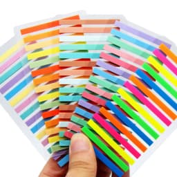 3000 Sheets Color Stickers Transparent Fluorescent Index Tabs Flags Sticky Note Page Bookmark School Office Supplies Stationery