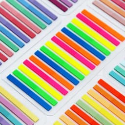 3000 Sheets Color Stickers Transparent Fluorescent Index Tabs Flags Sticky Note Page Bookmark School Office Supplies Stationery